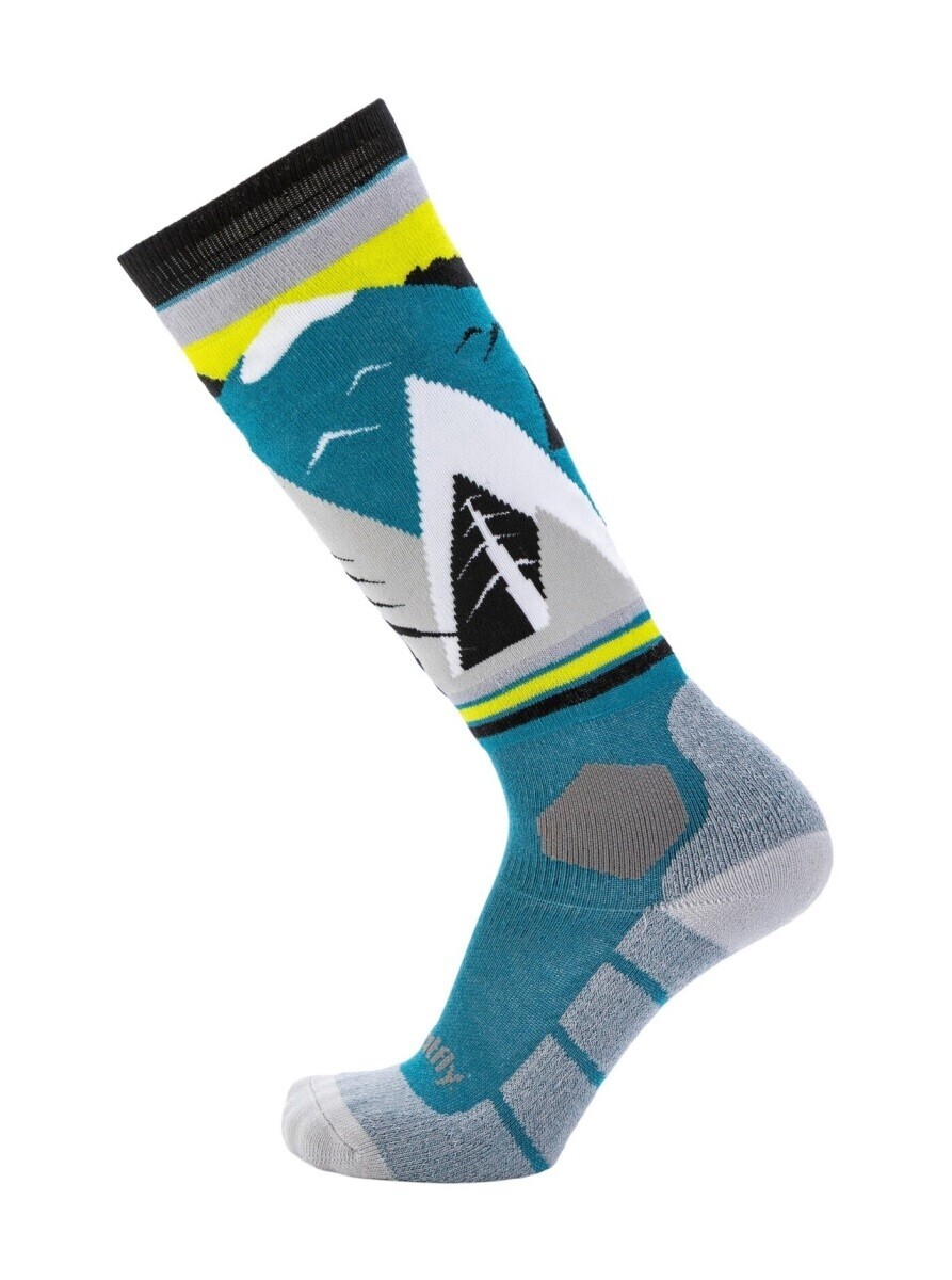 Snb & ski ponožky meatfly leeway modrá/šedá/žlutá m