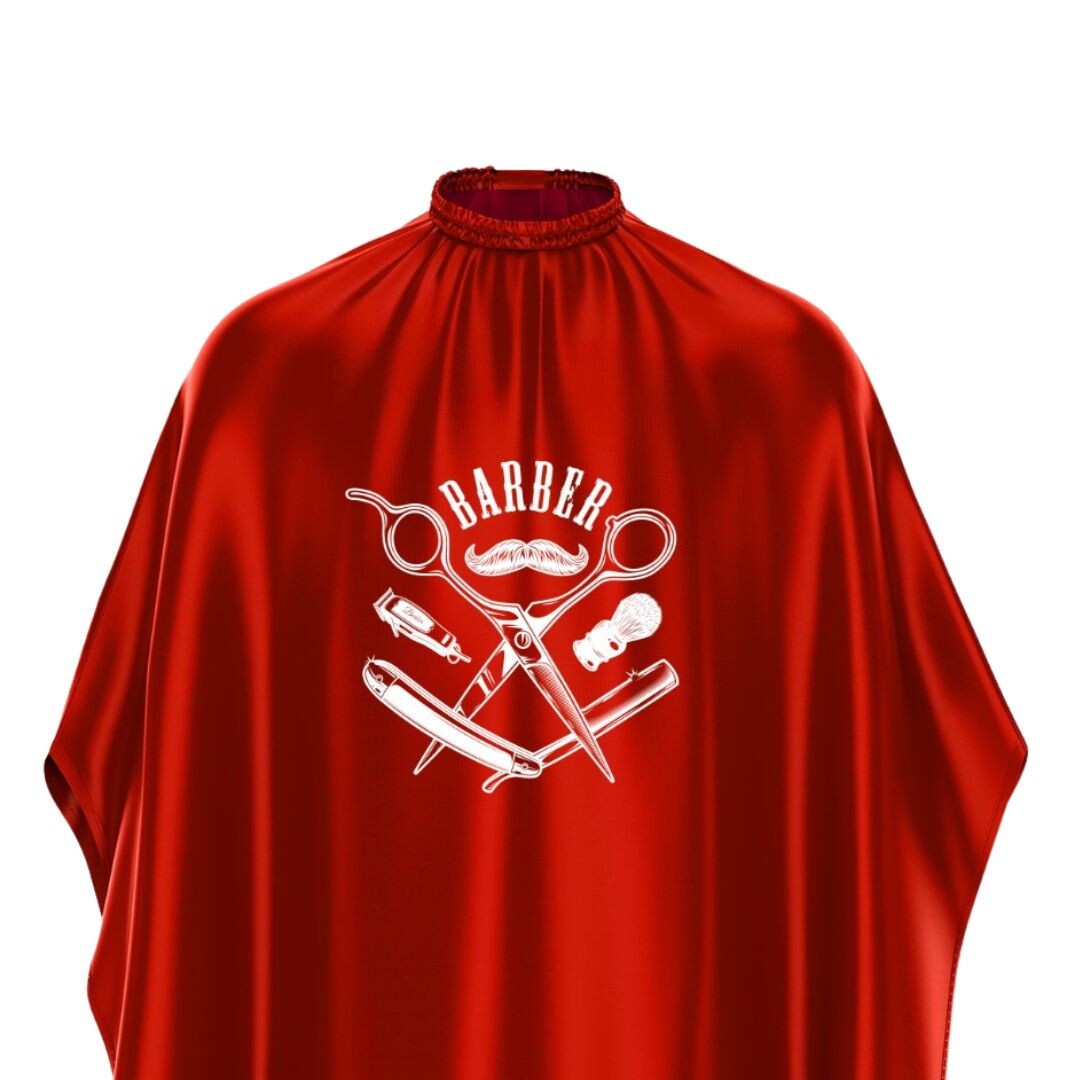 FNX Barber Cutting Cape - pláštěnky ke stříhání, na háček Red - červená