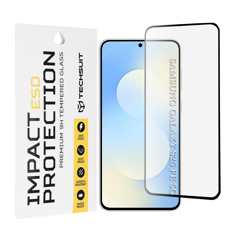 Ochranné sklo Techsuit ESD pro Samsung Galaxy S25 FE černé