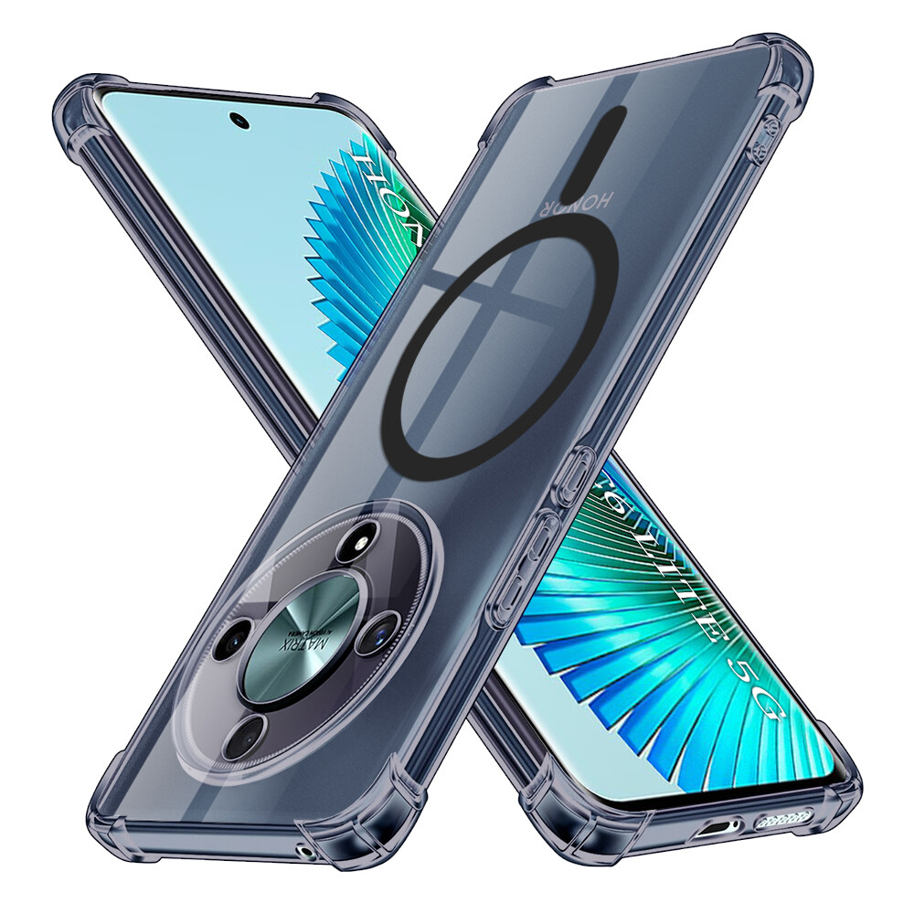 Techsuit Shockproof průhledný silikon MagSafe Honor Magic6 Lite kouřově černá