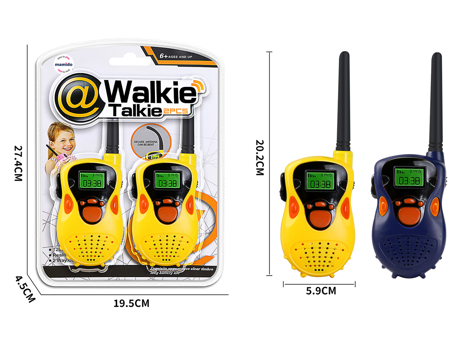 Mamido Mamido Dětské vysílačky s dosahem až 100 metrů