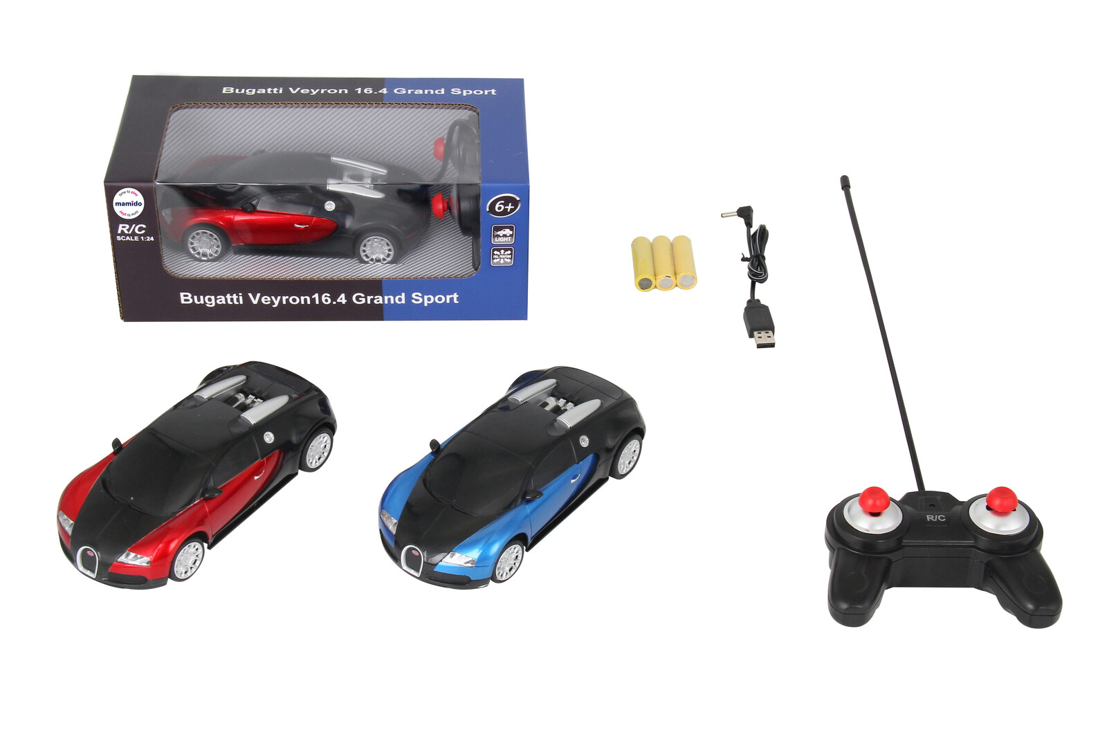 Mamido Mamido Auto na dálkové ovládání Bugatti Veyron 16.4 Grand Sport RC 1:24 modré