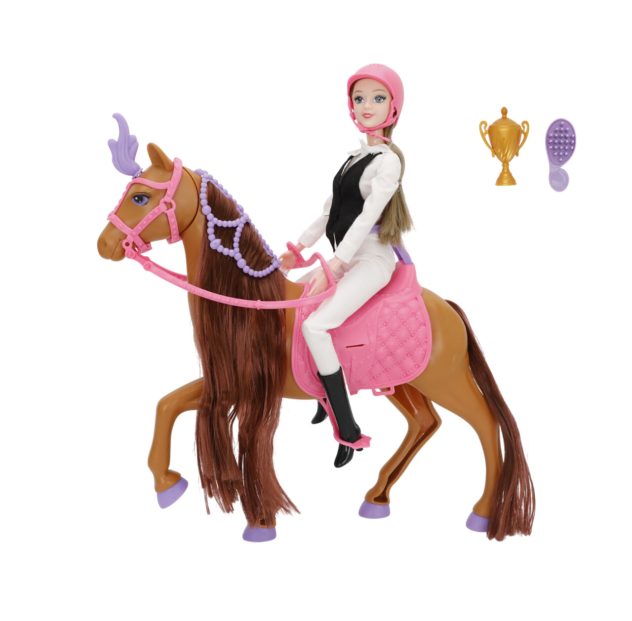 Mamido Mamido Panenka jezdkyně na koni s doplňky Sasha 30 cm