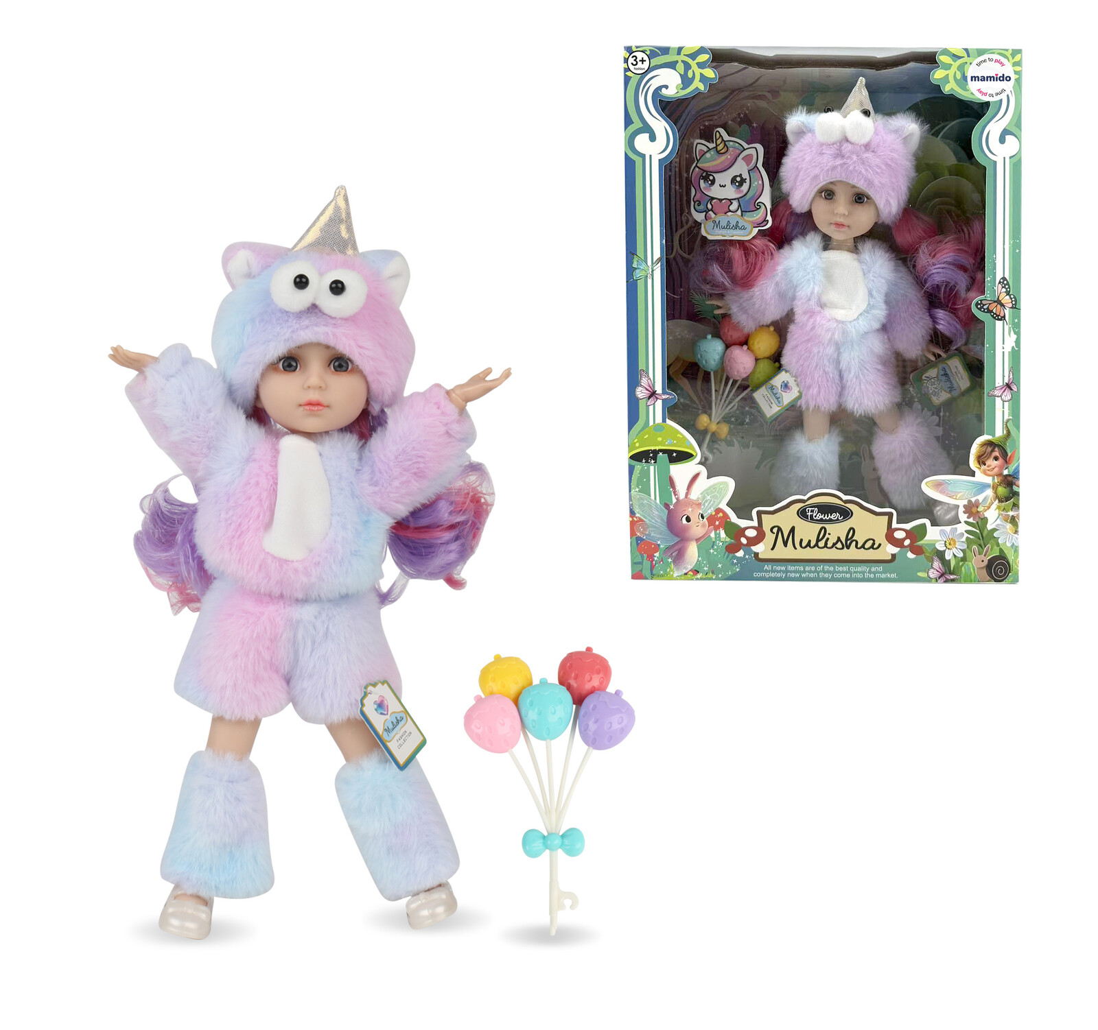 Mamido Mamido Panenka v kostýmu jednorožce 30 cm