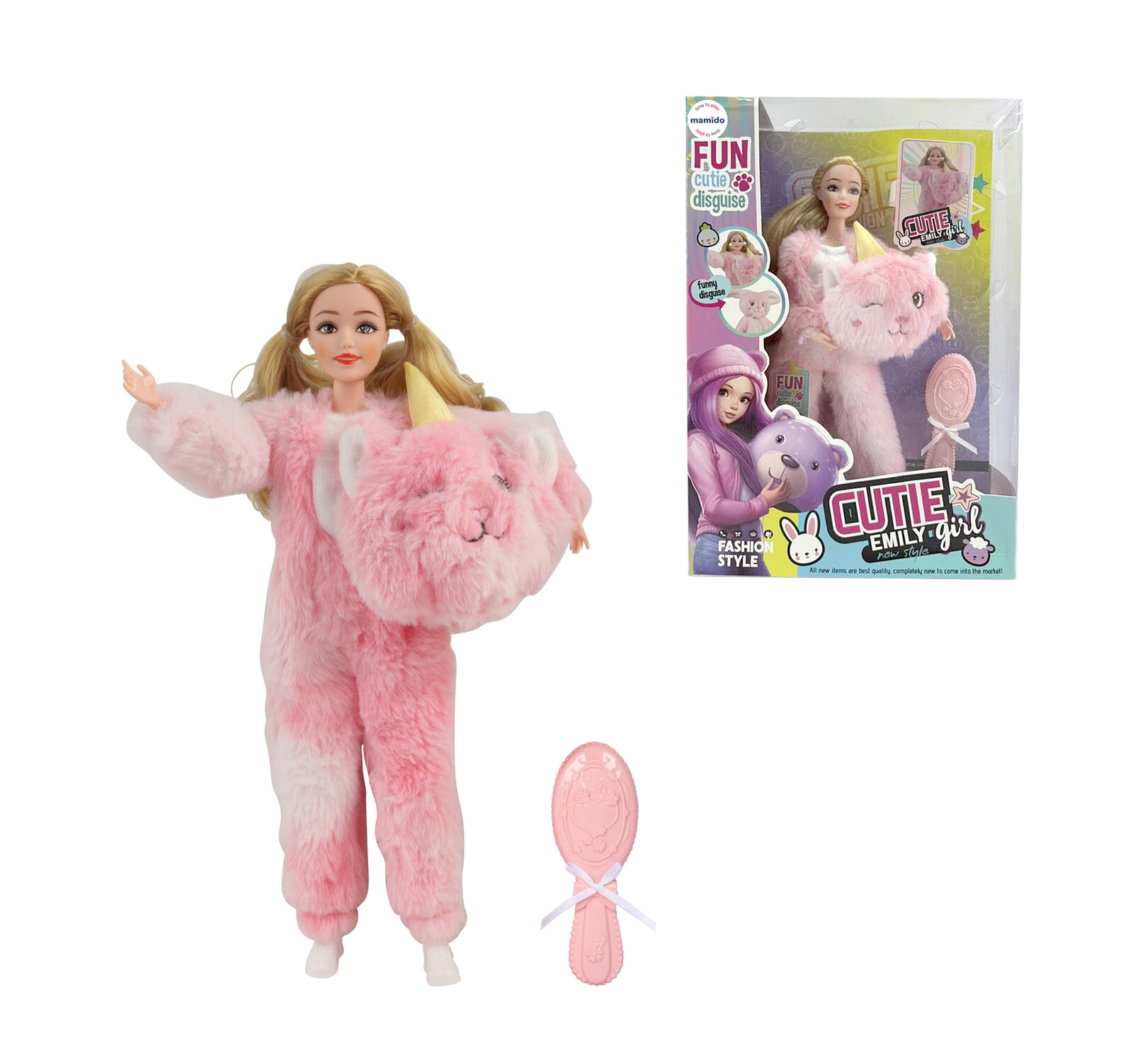 Mamido Mamido Panenka v kostýmu maskota blond Cute Emily Girl