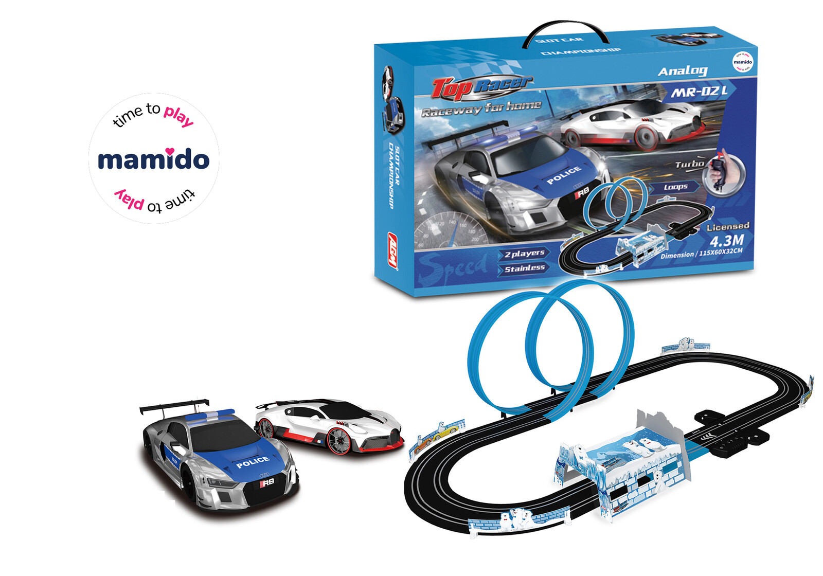 Mamido Mamido Autodráha Audi a Bugatti 4,3 metru 1:64 MT1531