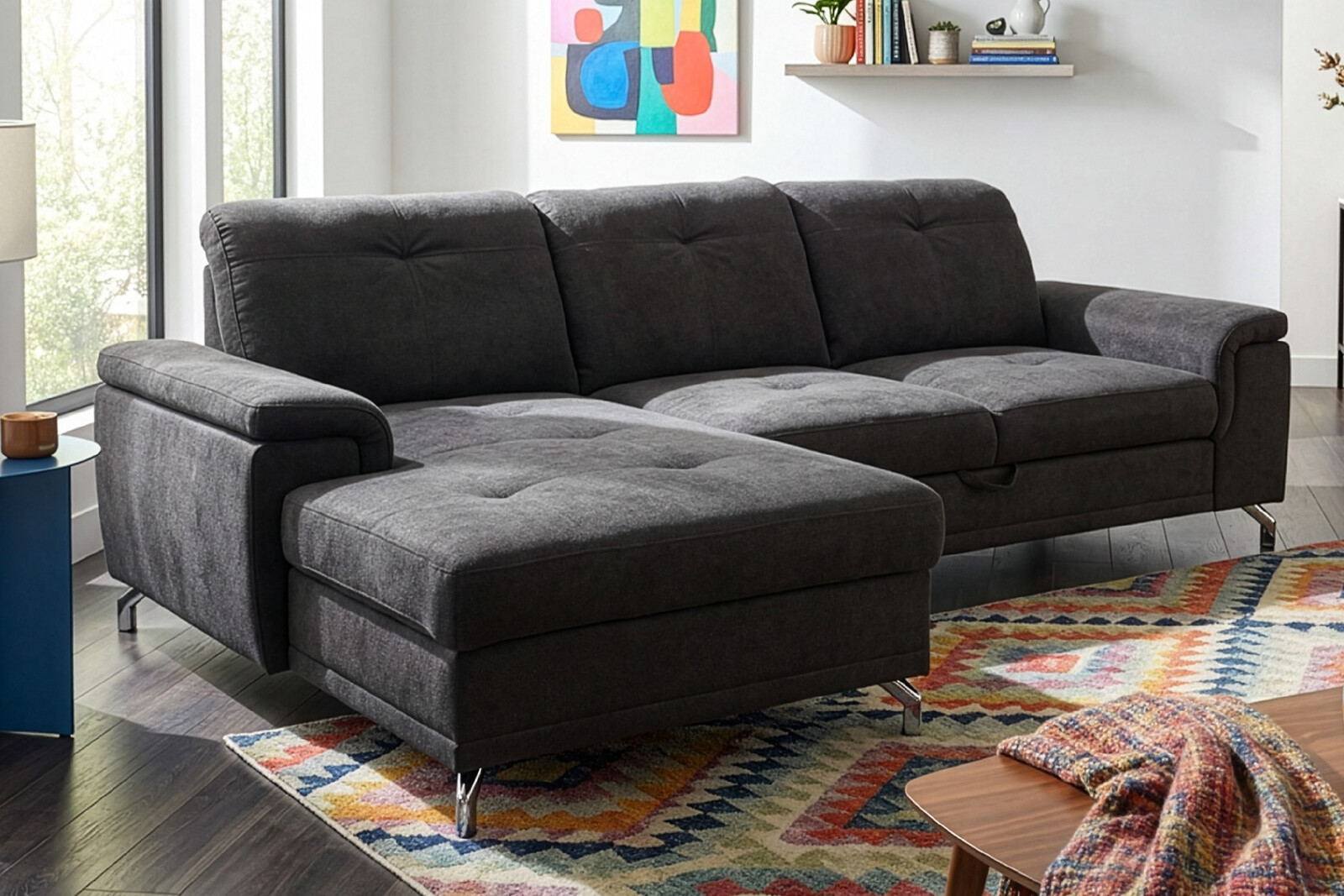 Sedací souprava Hespe - látka Aragon Provedení: Levá varianta, látka: Aragon 01