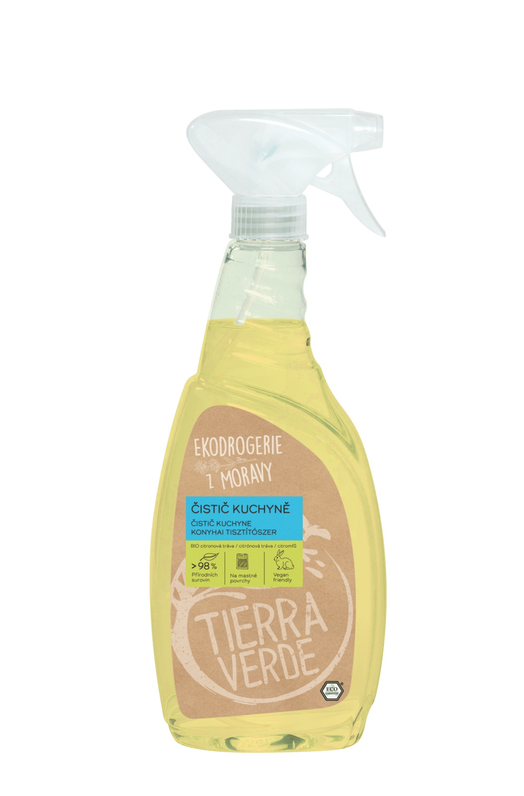 TIERRA VERDE Čistič kuchyně s BIO silicí citronové trávy (rozprašovač) 750 ml