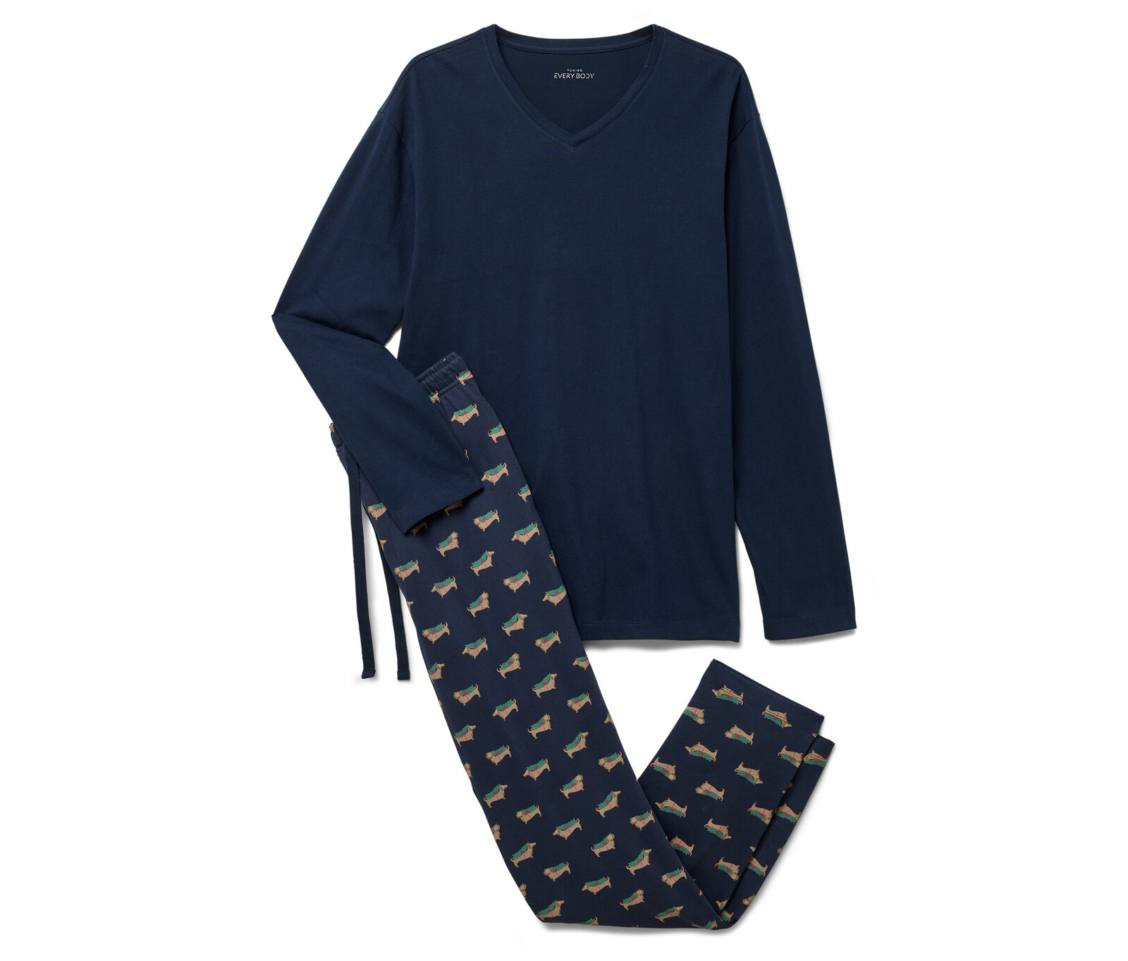 Tchibo - Pyžamová souprava - pro muže - vel. S 44/46 - barva: modrá/s potiskem