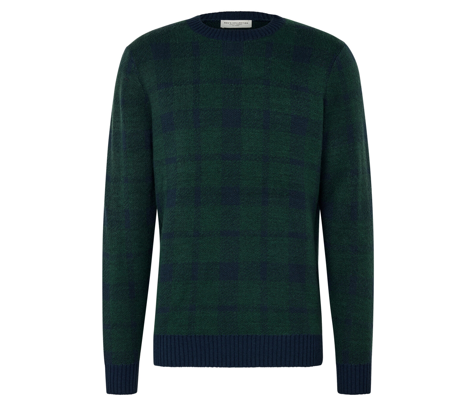 Tchibo - Pletený svetr - pro muže - vel. S 44/46 - barva: modrá/kostkovaný