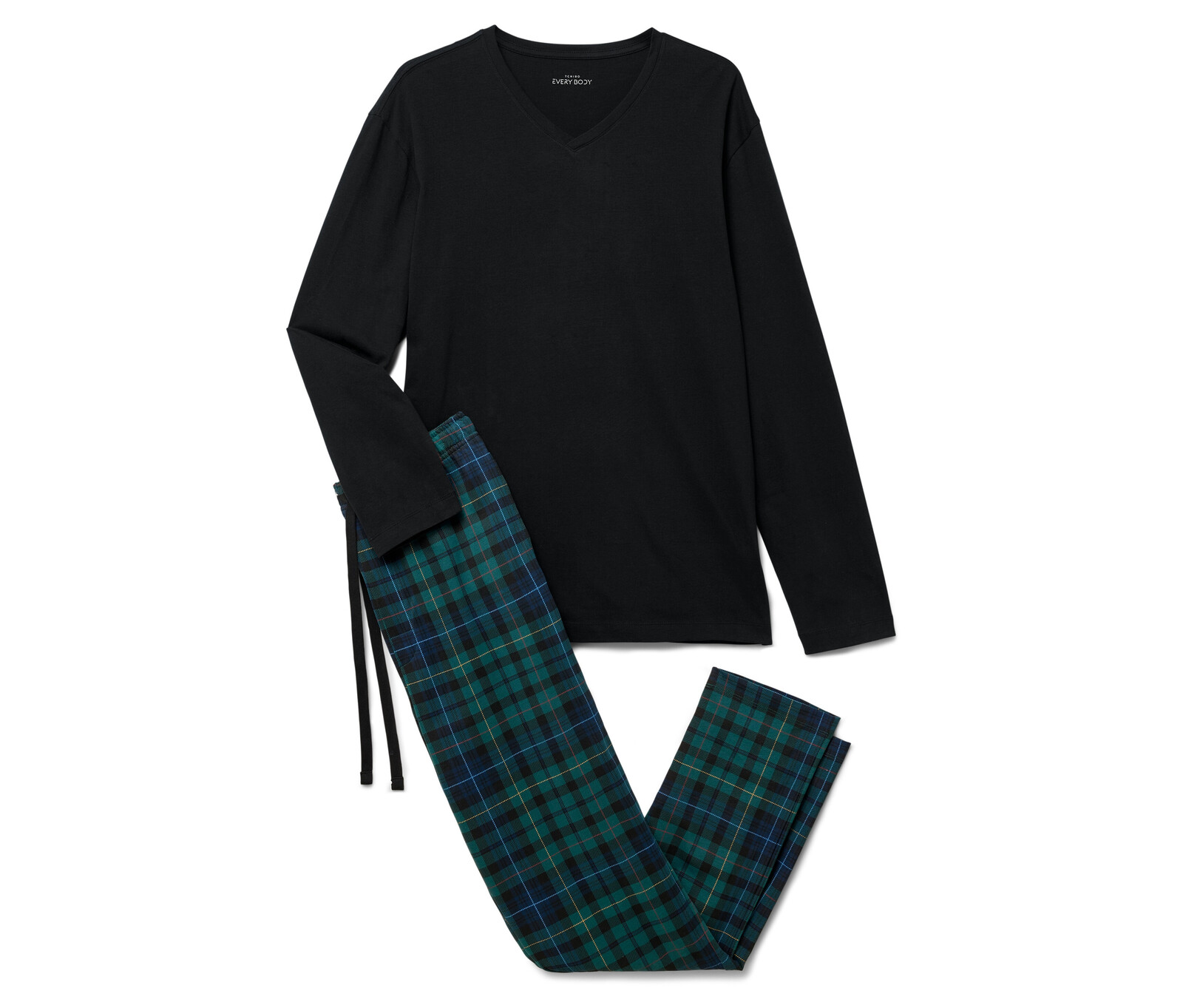 Tchibo - Pyžamová souprava - pro muže - vel. S 44/46 - barva: černá/kostkovaný