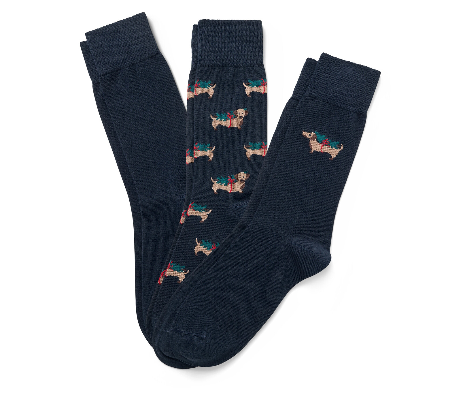 Tchibo - Ponožky - pro muže - vel. 38-40 - barva: modrá/s potiskem