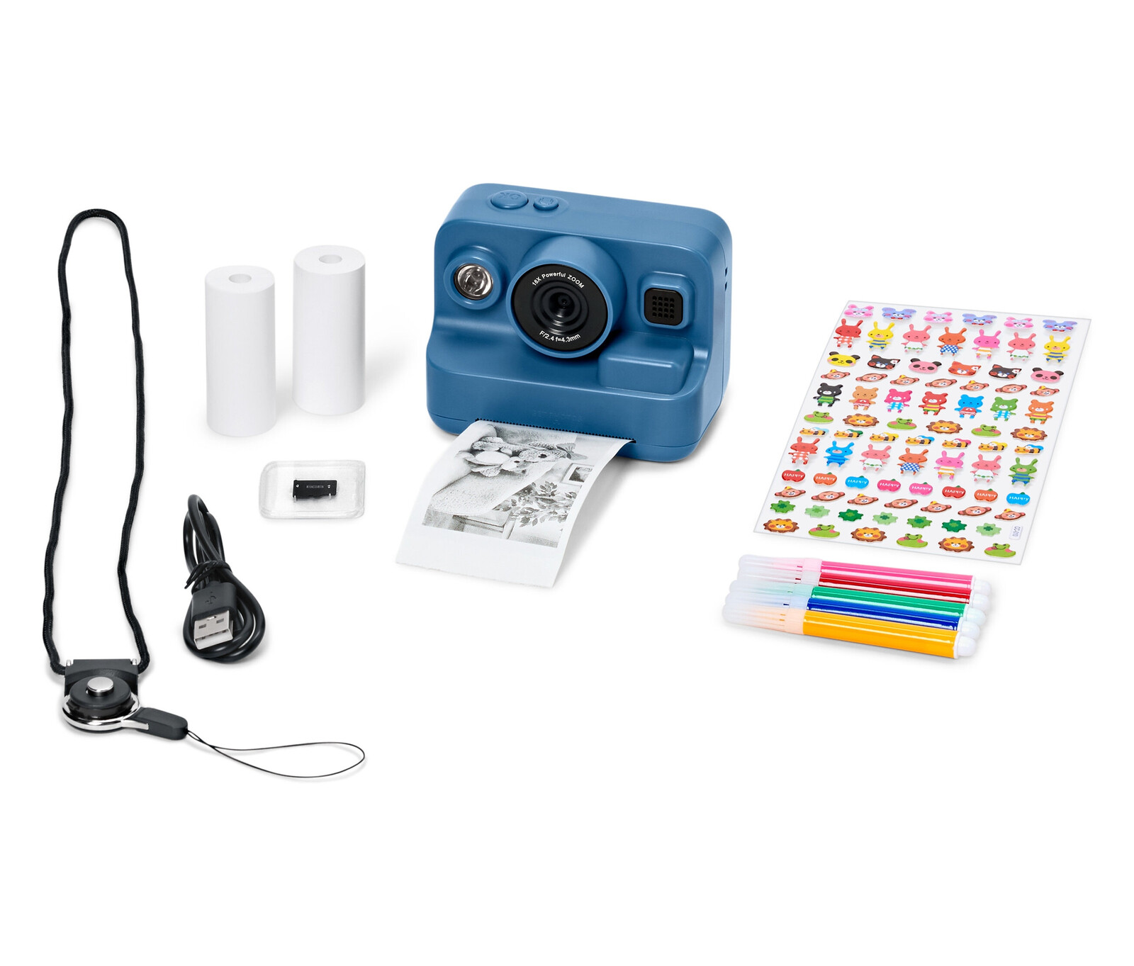 Tchibo - Fotoaparát s tiskárnou - barva: modrá