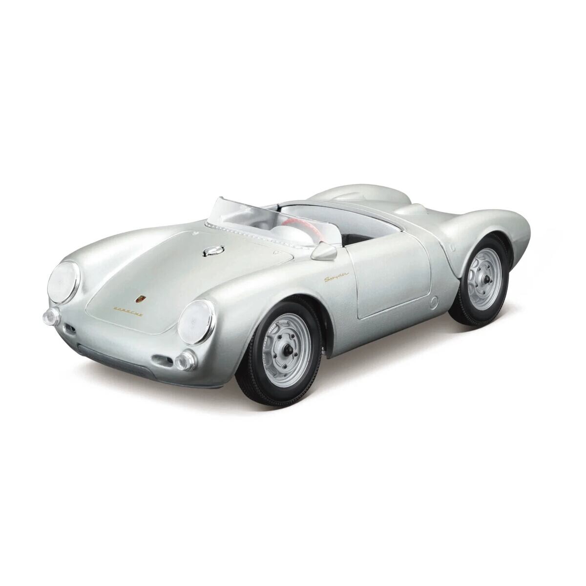 Maisto PORSCHE 550 A SPYDER, stříbrná, 1:18