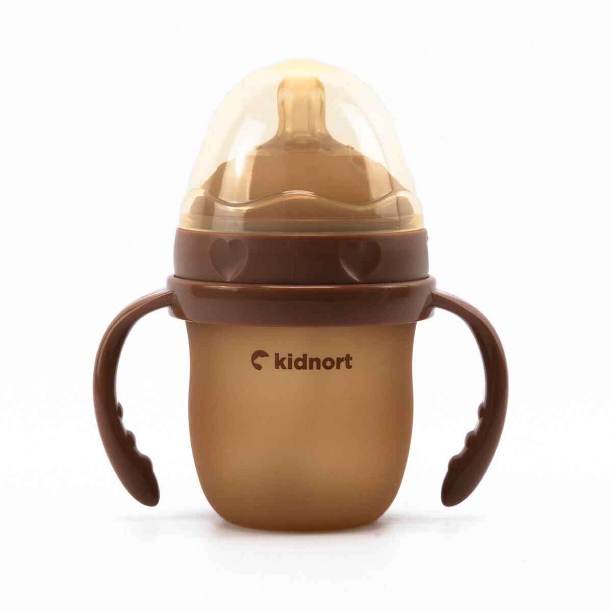 Kidnort Kojenecká lahev pro kojené děti Eple 150ml 0-3m hnědá