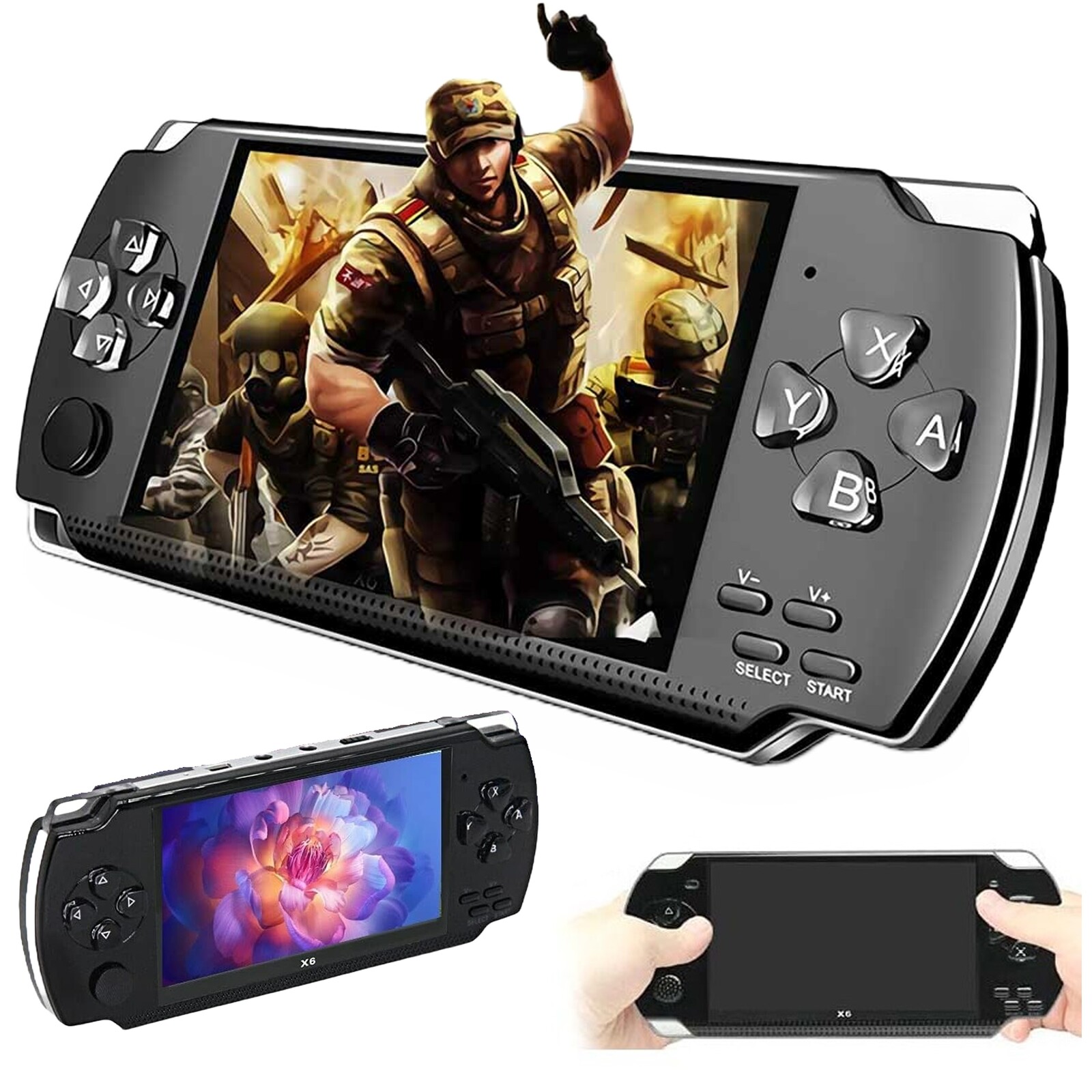 Přenosná Herní Konzola X6 1000 Her (pl Menu) 4.3 Palcový Displej
