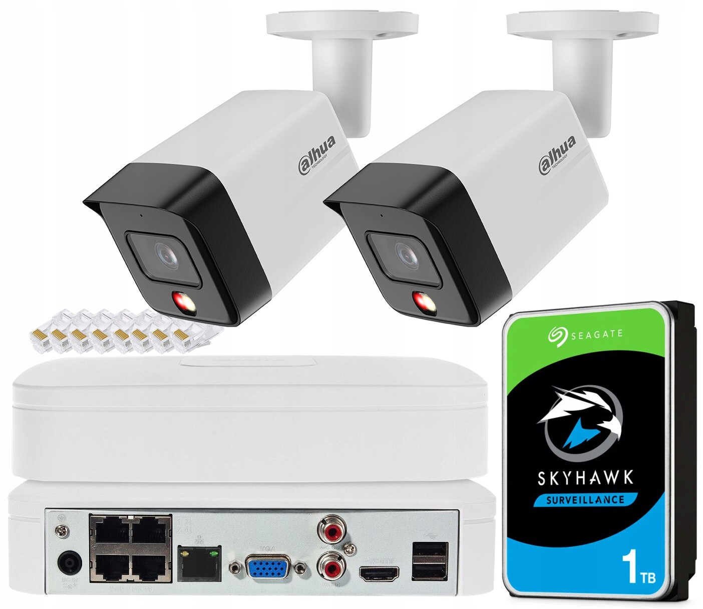 Sada pro monitorování Ip 6MPx Dahua Smart Dual Light Venkovní 4x PoE 1TB