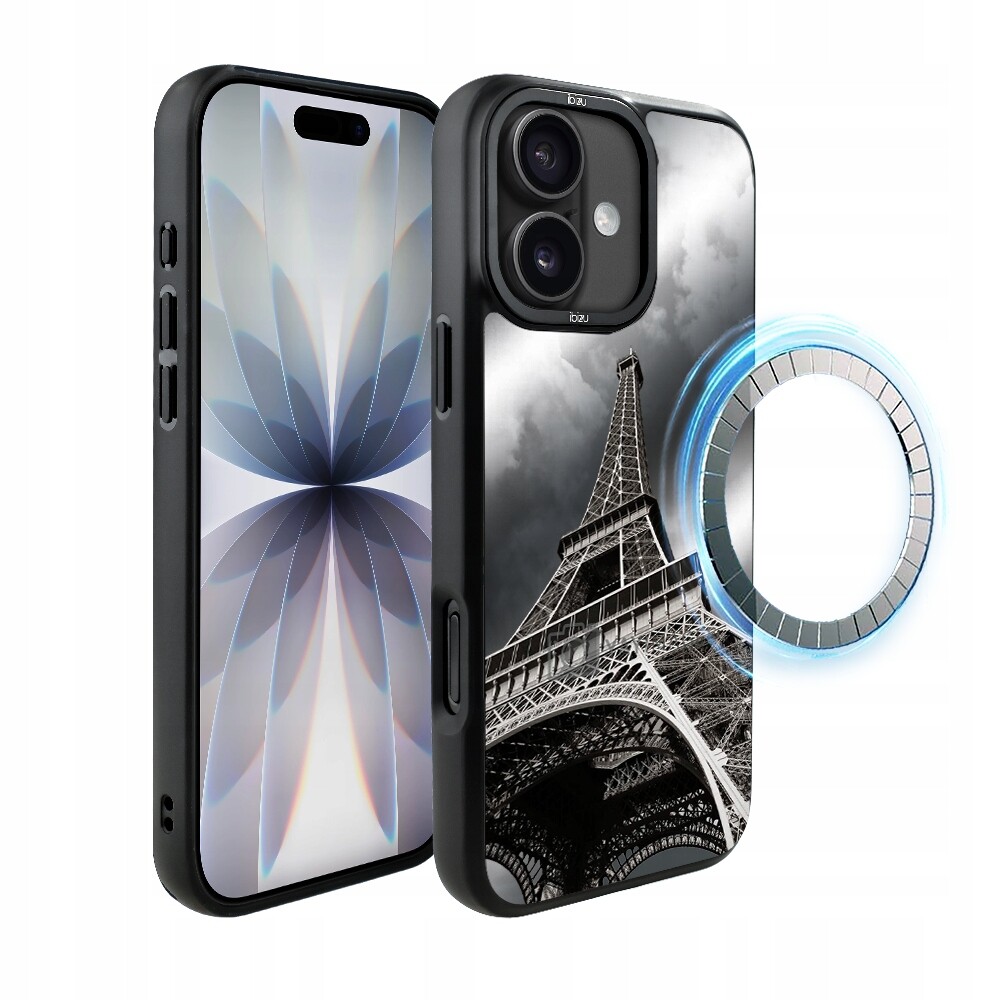 Pouzdro pro iPhone 17 Ibizu DropGuard Matt s MagSafe, Noir City, Eiffelova věž