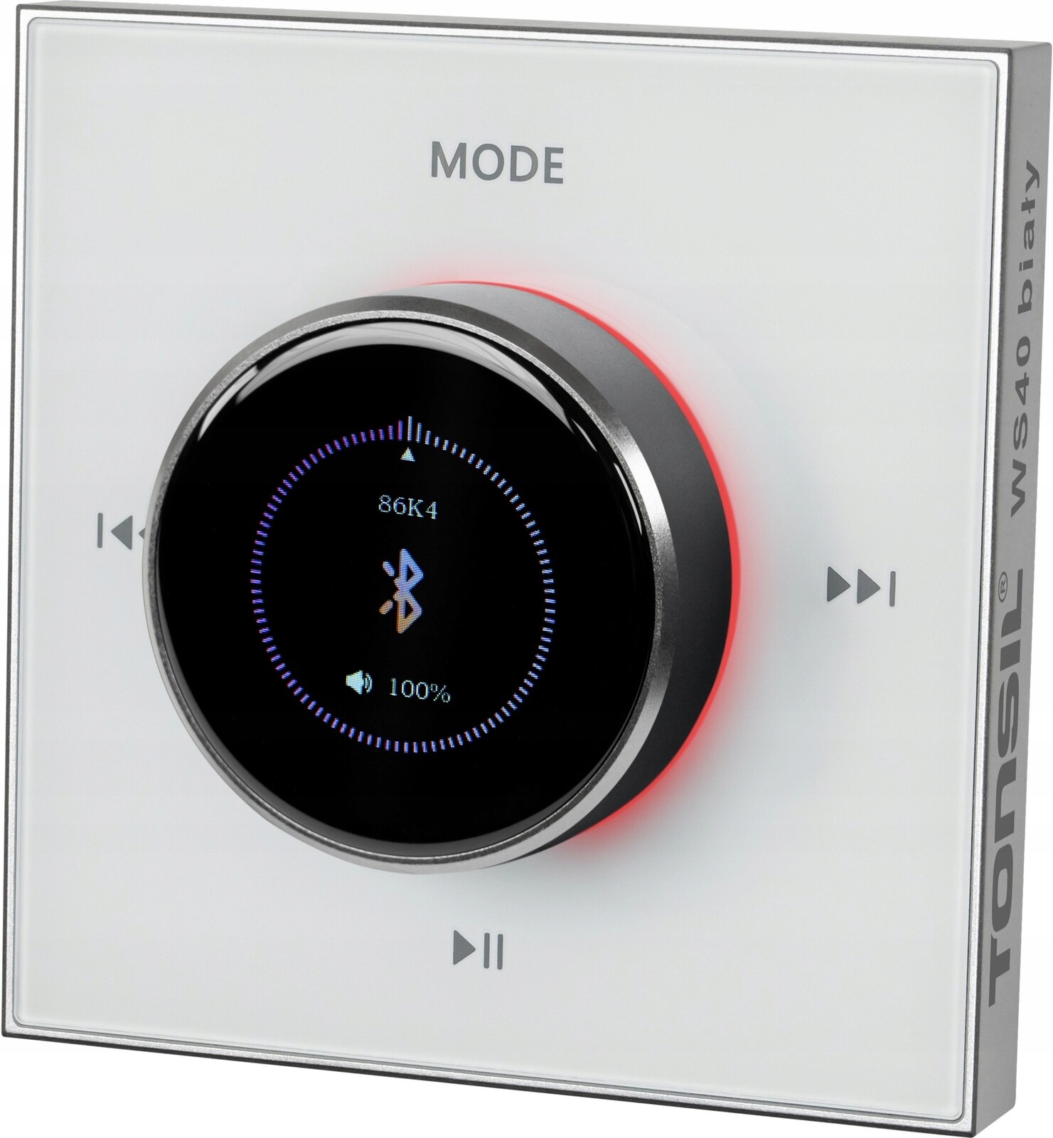 Nástěnný přehrávač Tonsil WS-40 4 x 20W Bílý zesilovač Bt Usb Tf dálkové ovládání