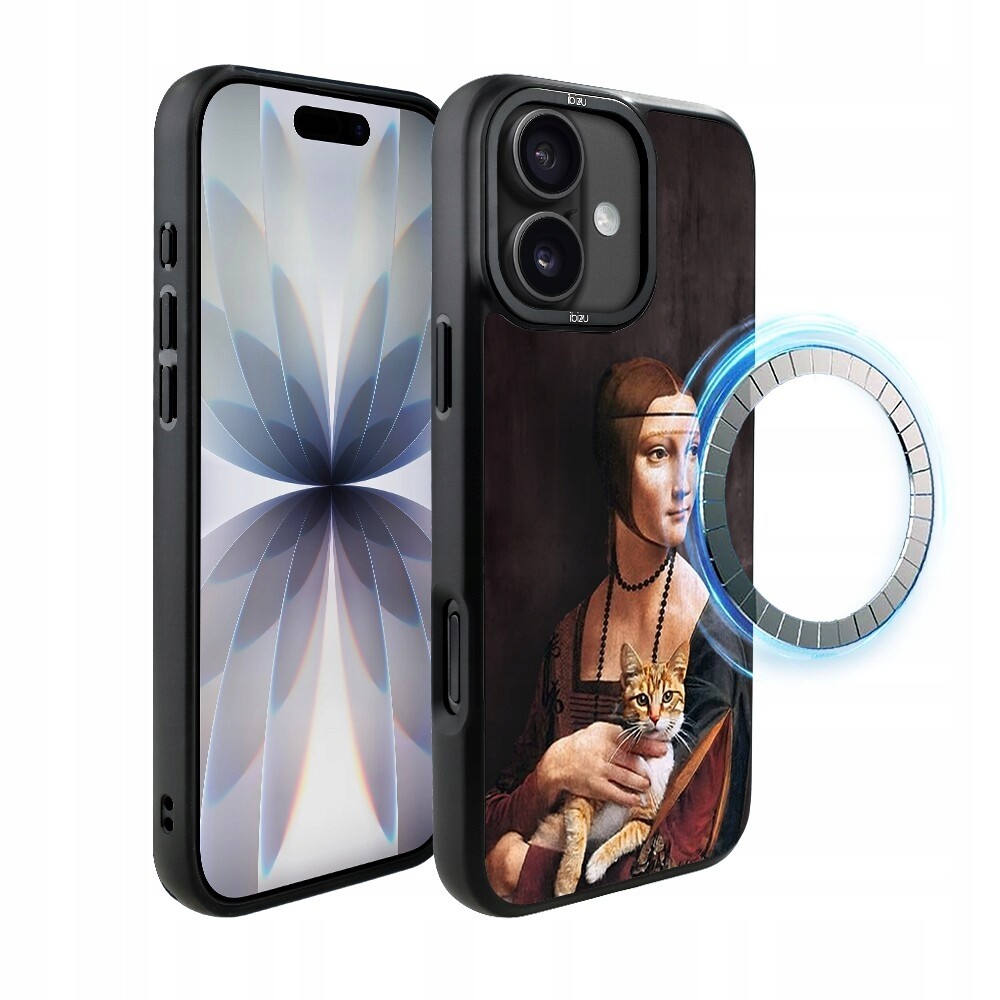 Matný Pouzdro DropGuard pro iPhone 17 Ibizu s MagSafe, Lady with Cat