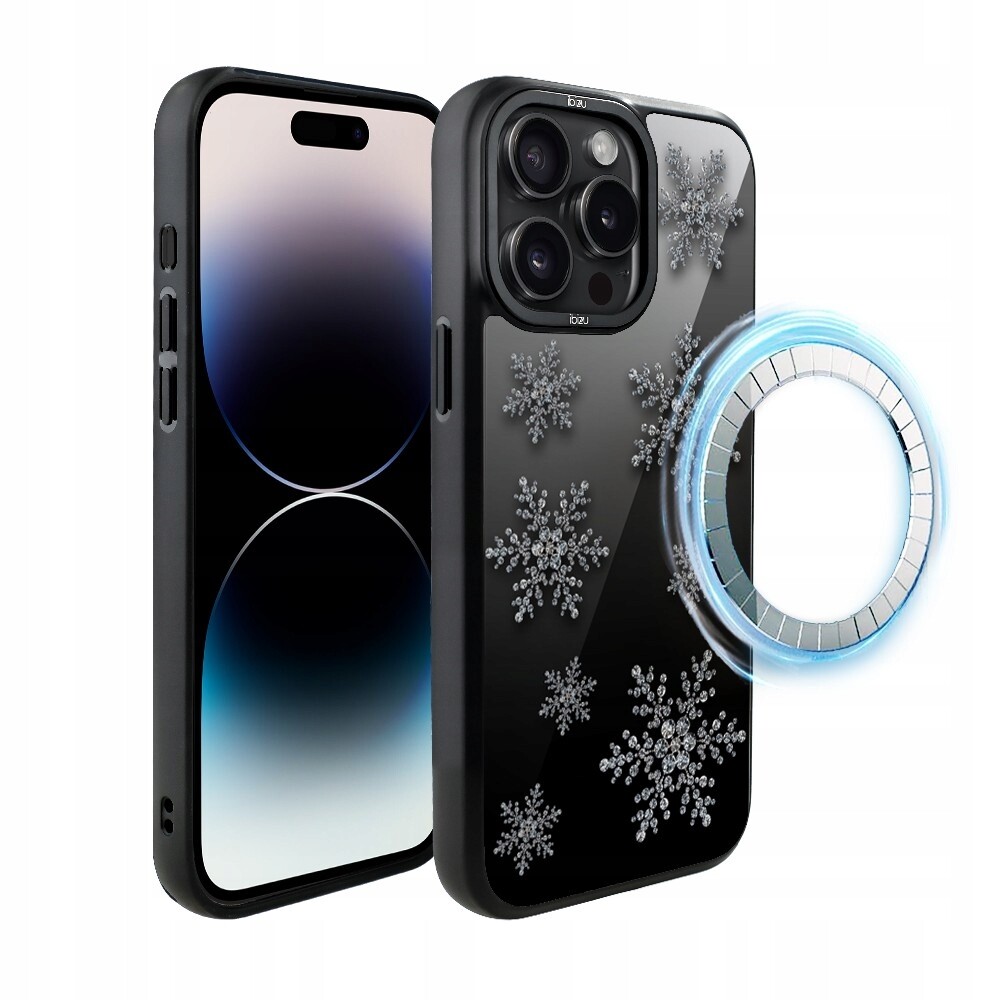 Pouzdro pro iPhone 14 Pro Ibizu DropGuard Matt s MagSafe, sněhové vločky