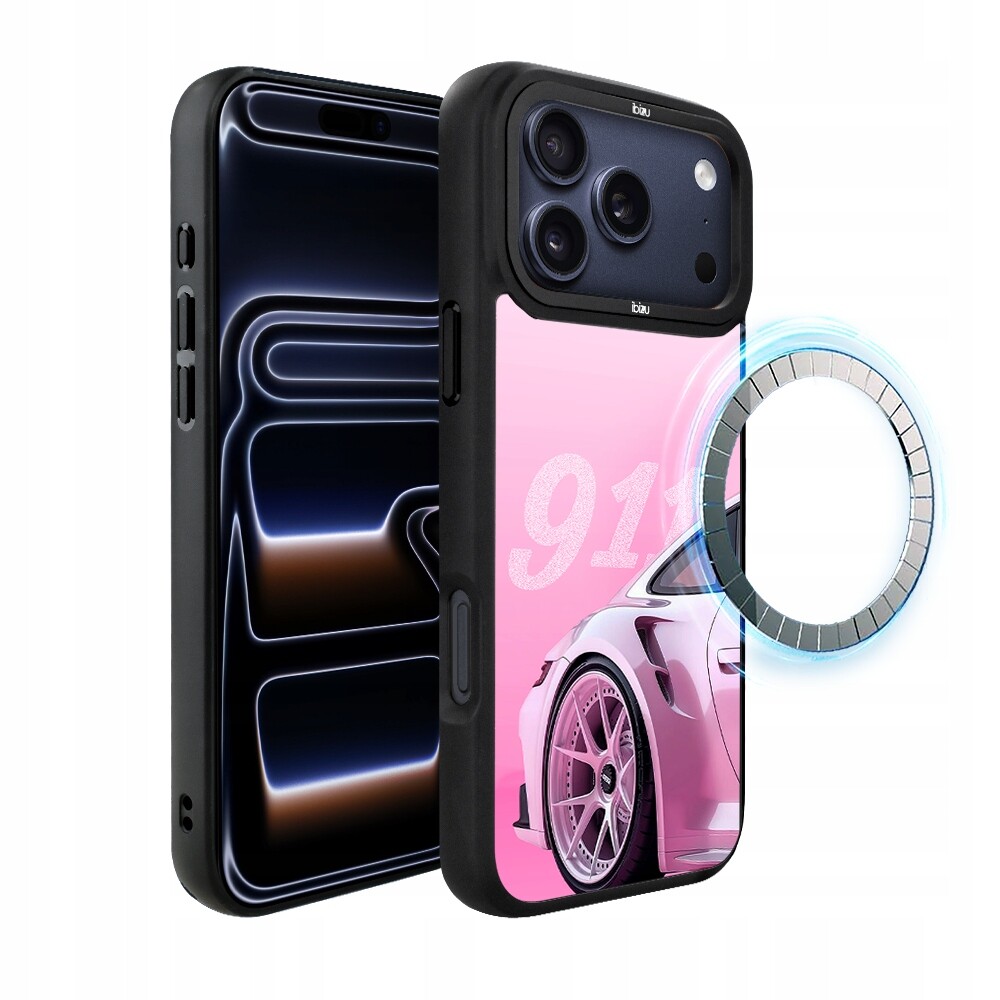 Pouzdro pro iPhone 17 Pro Ibizu DropGuard Matt s MagSafe, TechDrive, 911, růžové