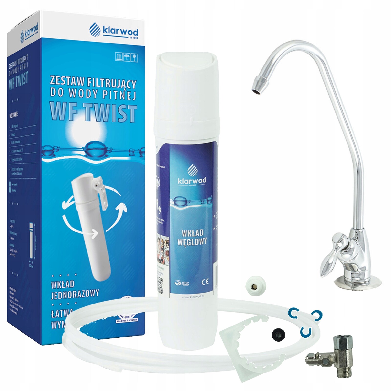 Filtrační Sada Pro Pitnou Vodu Wf Twist S Aktivním Uhlím, Chromový Výtok