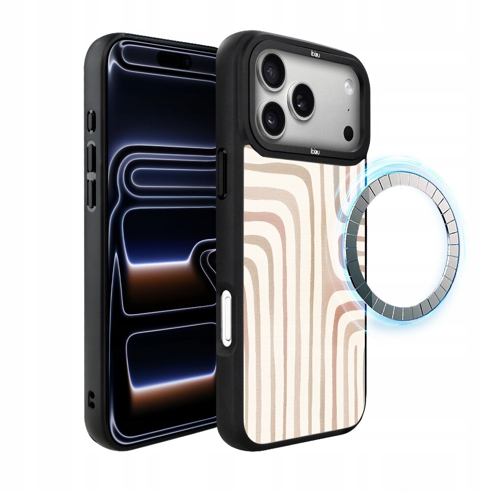 Pouzdro pro iPhone 17 Pro Ibizu DropGuard Matt s MagSafe, Boho, linie
