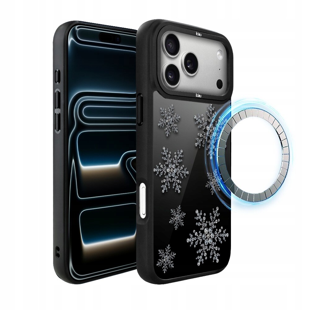 Pouzdro pro iPhone 17 Pro Ibizu DropGuard Matt s MagSafe, sněhové vločky
