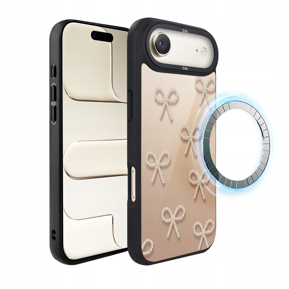 Matný Pouzdro pro iPhone Air Ibizu DropGuard s MagSafe a perleťovými mašličkami