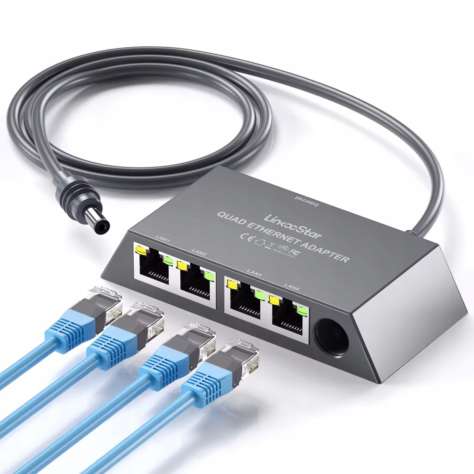 Ethernetový adaptér Starlink Mini/Gen3, 4-portový Gigabit RJ45, 1 až 4 zařízení