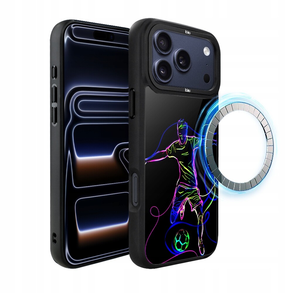 Matný Pouzdro Ibizu DropGuard pro iPhone 17 Pro Max s MagSafe, Síla fotbalu
