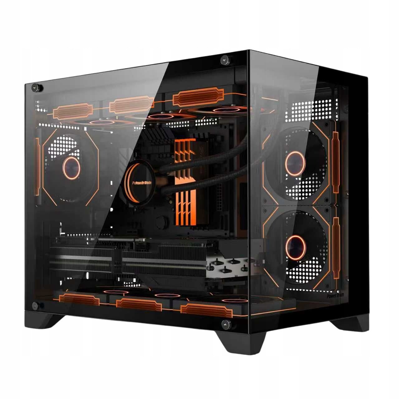 Počítačová Skříň, M-atx, Itx, skleněná, 3x ventilátory 120 mm aRGB, Mg-m