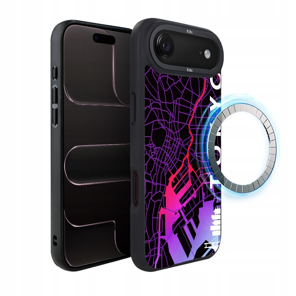 Matný Pouzdro DropGuard pro iPhone Air Ibizu s MagSafe, mapy světa, Tokio