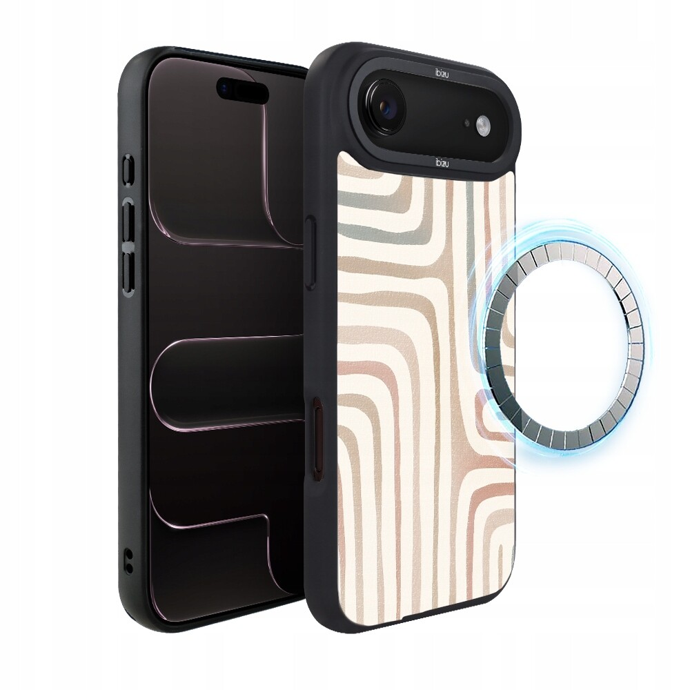 Pouzdro pro iPhone Air Ibizu DropGuard Matt s MagSafe, Boho, Geometrické linie