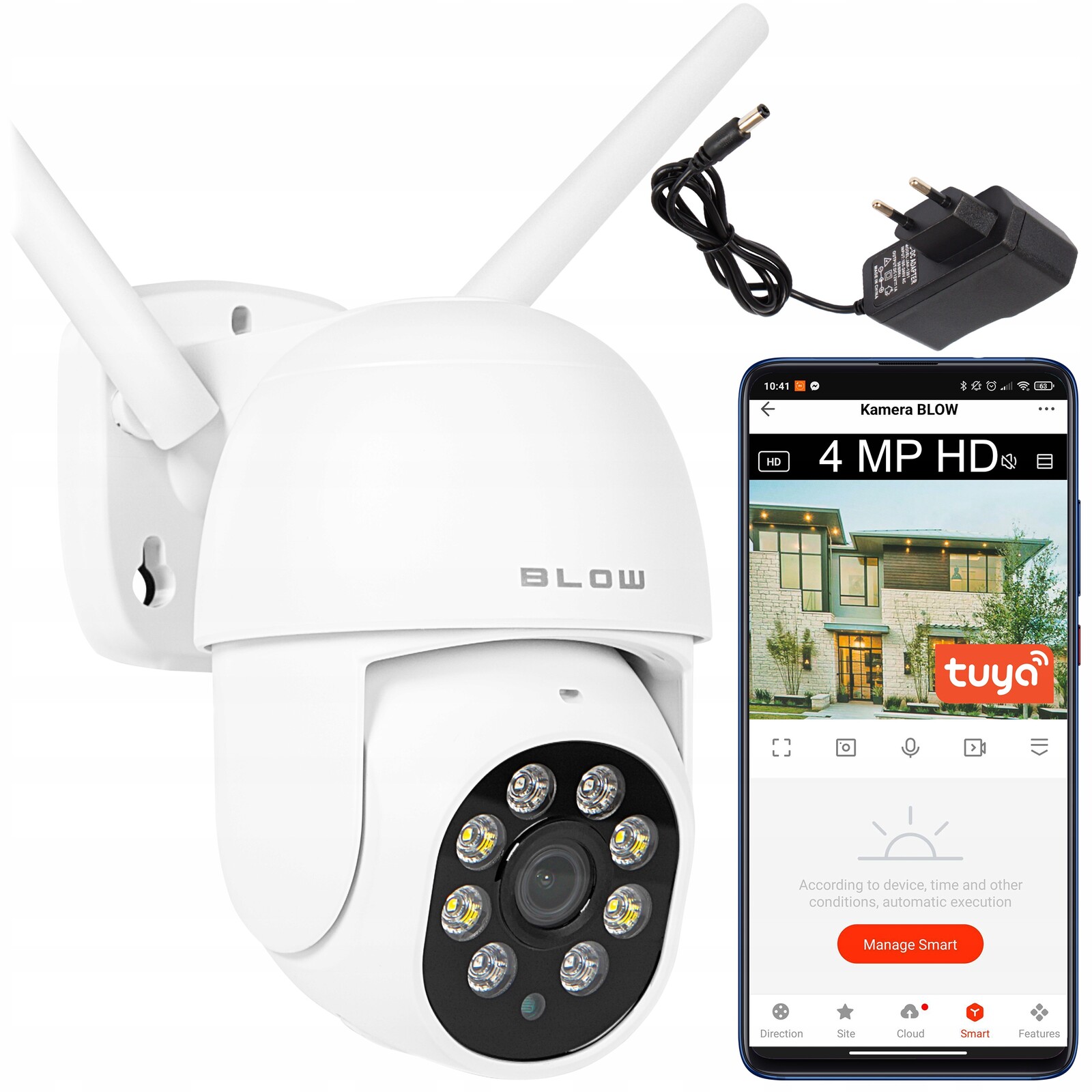 Otočná Venkovní Kamera 4MPx Wifi Ip Wqhd Audio Sledování Tuya 4xZOOM