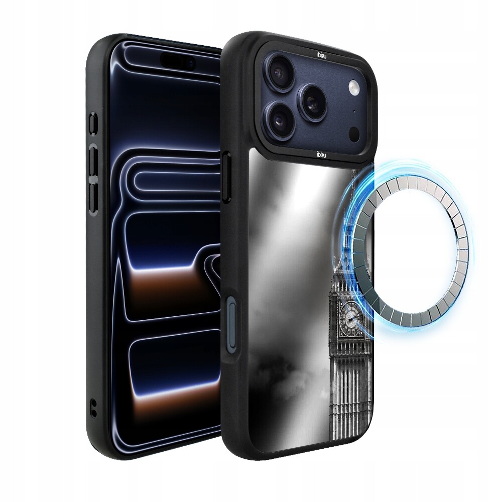 Pouzdro pro iPhone 17 Pro Ibizu DropGuard Matt s MagSafe, Noir City, Big Ben