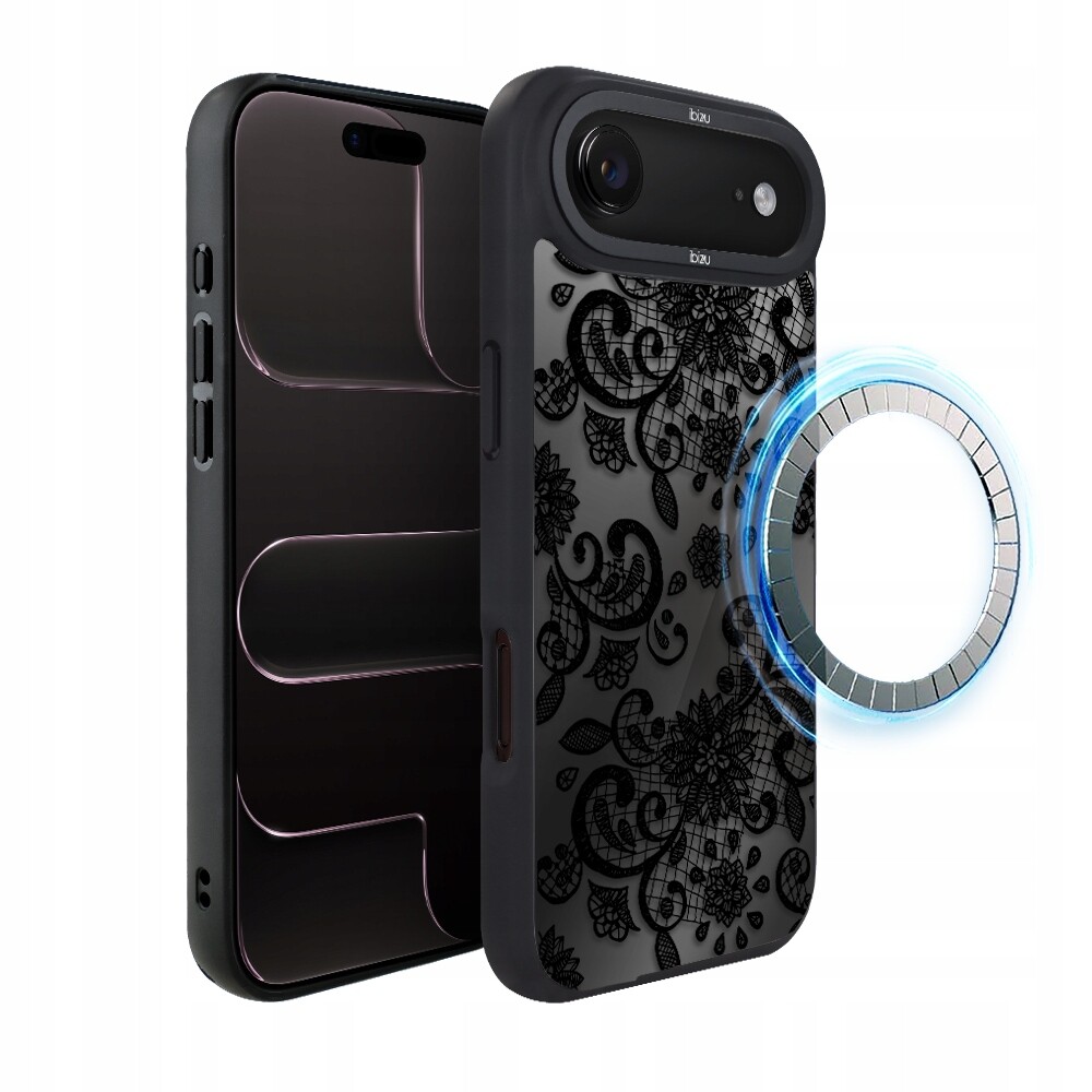 Matný Pouzdro DropGuard pro iPhone Air Ibizu s MagSafe, krajkově černý