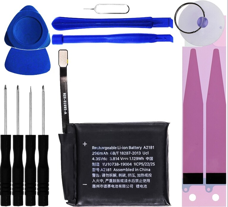 Nová baterie 296 mAh A2181 pro hodinky Apple Watch Series 5 A2095, Se 44 mm