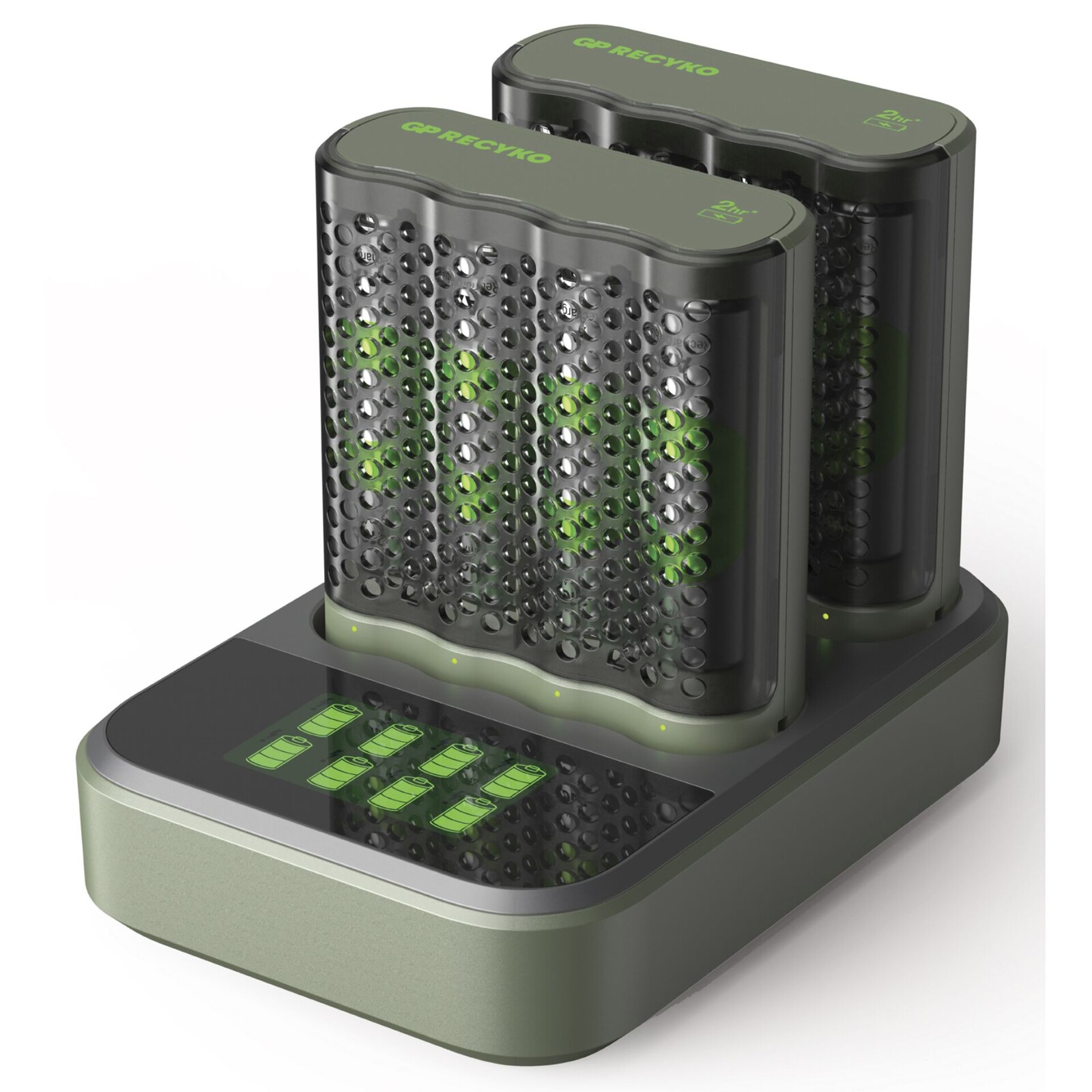 Gp ReCyko M452 8-fach LCD-Model Docking St. 4x Aa NiMh 2600 mAh