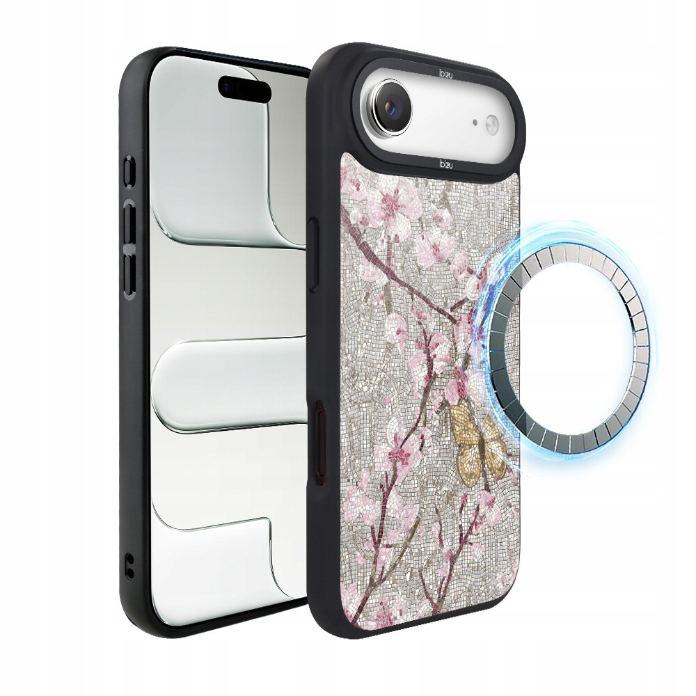 Pouzdro pro iPhone Air Ibizu DropGuard Matt s MagSafe, Mozaika kvetoucí třešně
