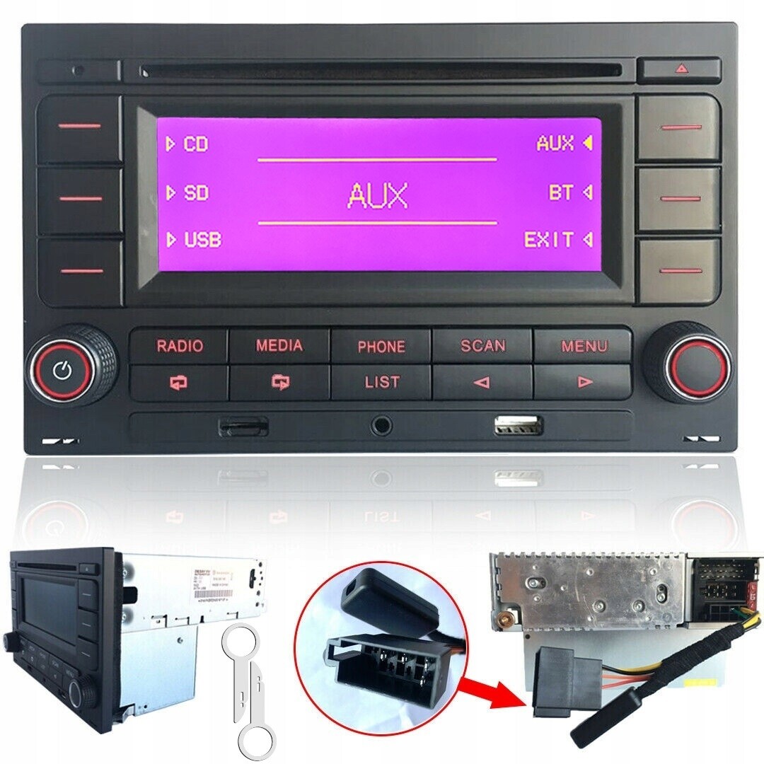 Rádio samochodowe Vw RCN210 Bluetooth CD Usb pro Golf 4 Polo Passat B5 MK4
