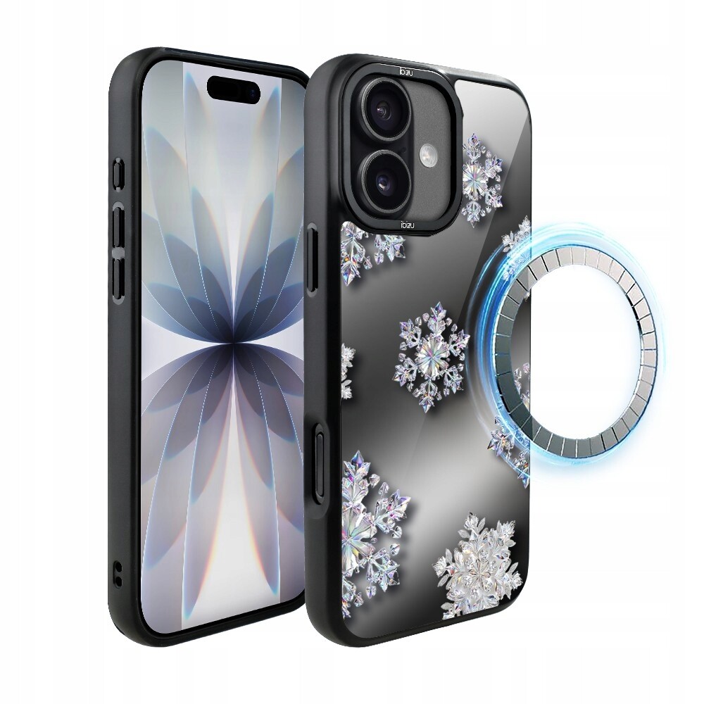 Pouzdro pro iPhone 17 Ibizu DropGuard Matt s MagSafe, Královské sněhové vločky