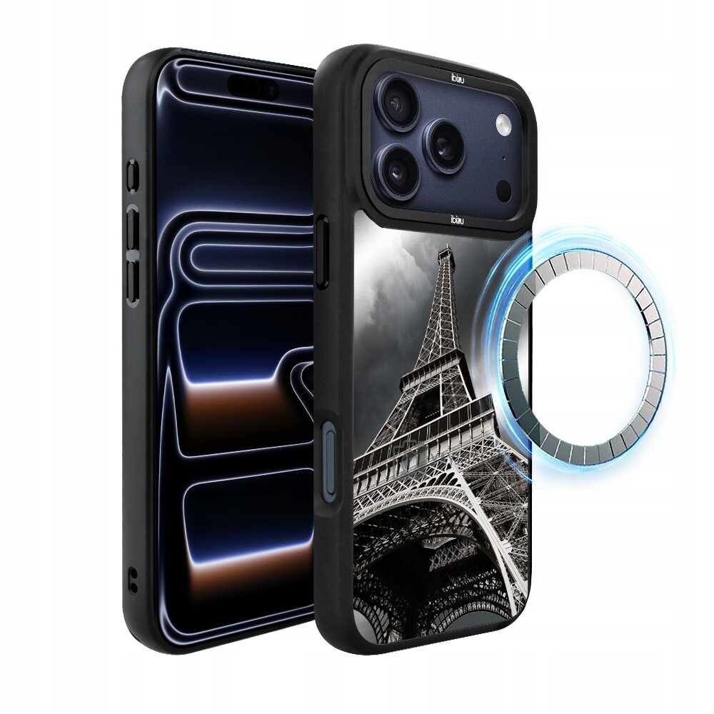 Pouzdro pro iPhone 17 Pro Max Ibizu DropGuard Matt s MagSafe, Eiffelova věž