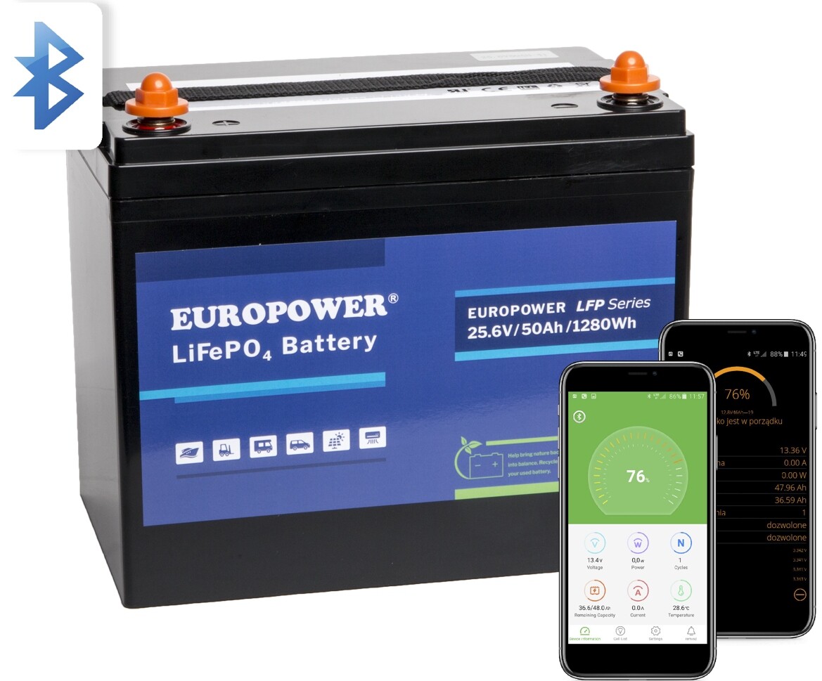 Akumulátor Europower řady Lfp 25,6V 50Ah