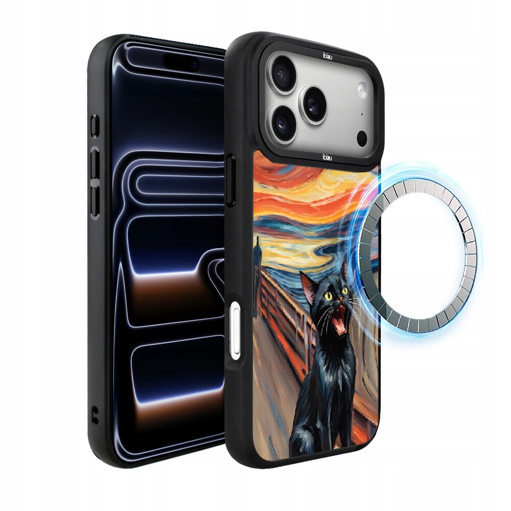 Pouzdro Ibizu DropGuard Matné s MagSafe pro iPhone 17 Pro Max, Cat Scream
