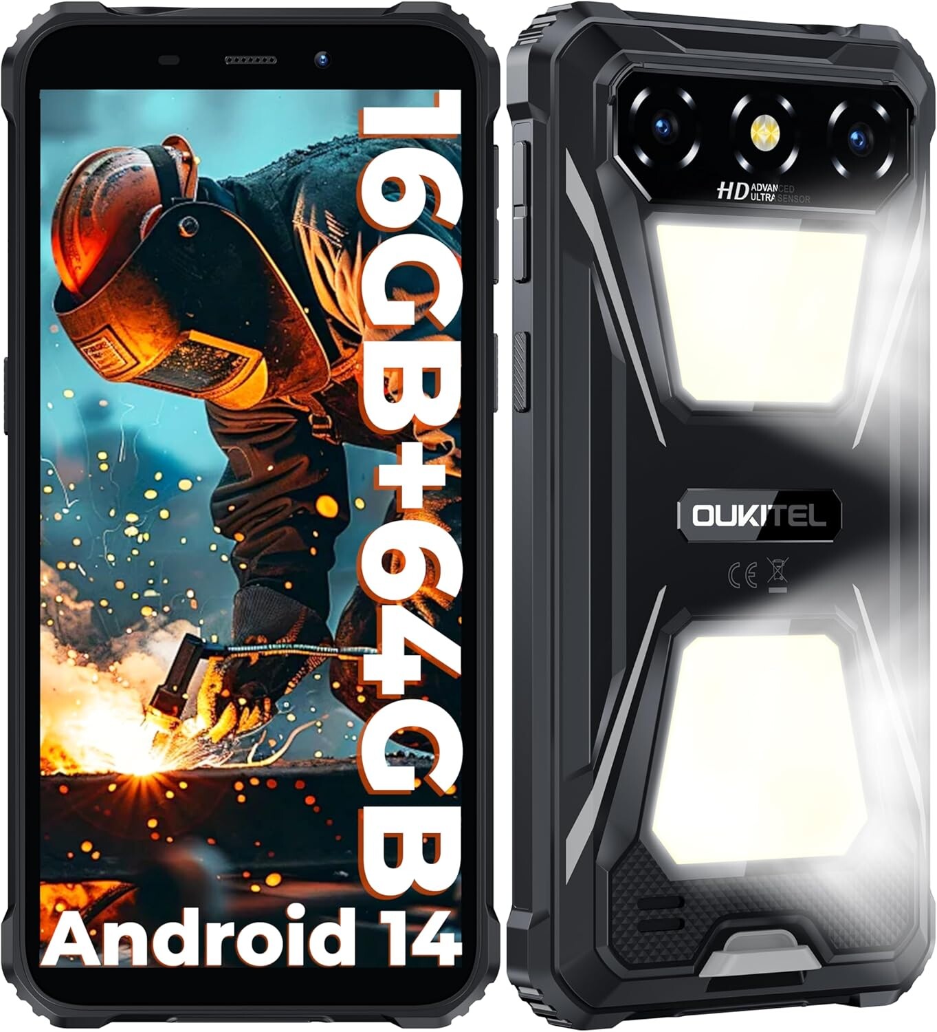 Odolný telefon SamrtPhone Oukitel G5 64 Gb Černý Bez blokování!