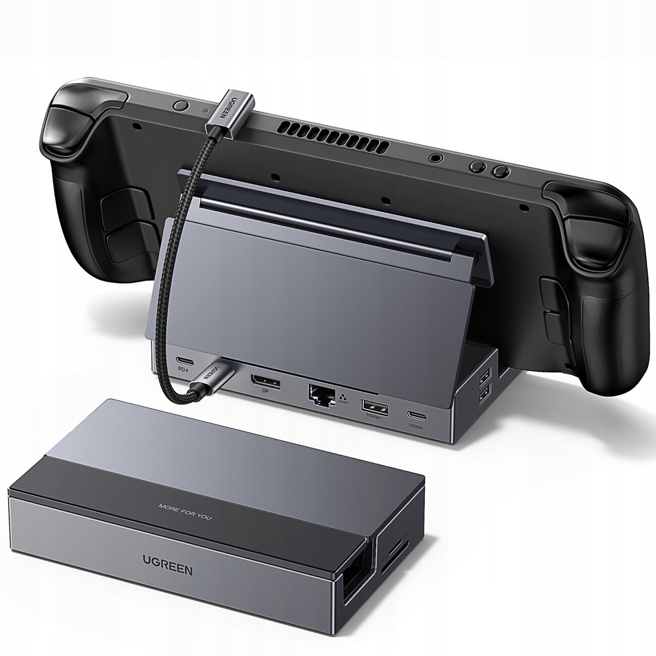 Ugreen Hub 9v1 Dock 4K 120Hz Usb-c Gaming Pro Steam Deck, Šedý