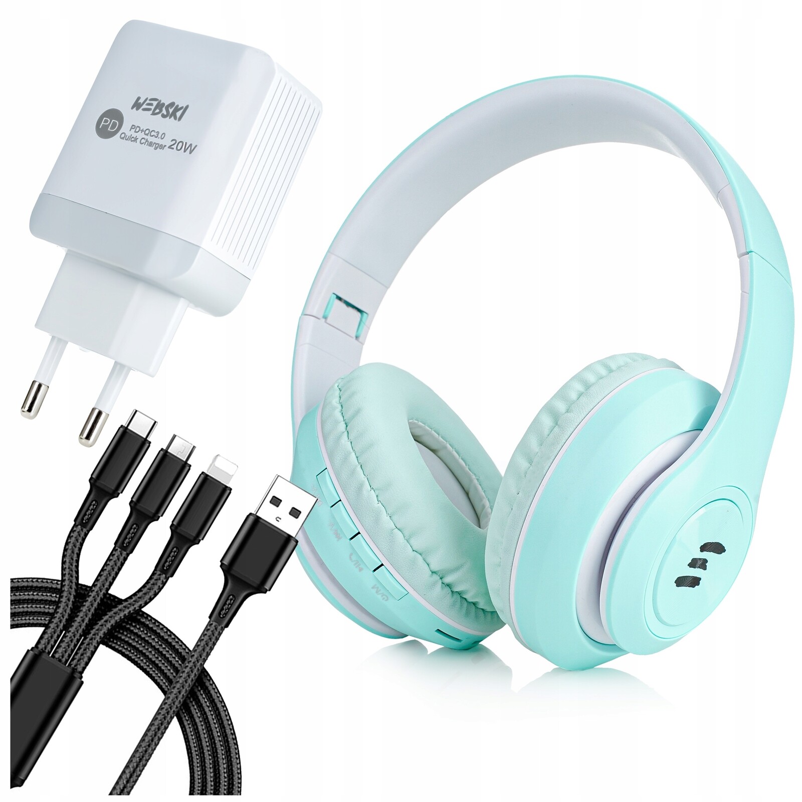 Dárek K Svátku Sluchátka Bluetooth MP3 Univerzální Síťová Nabíječka