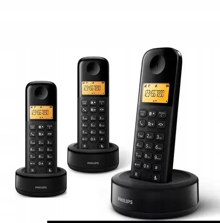 Philips D125 Trio Bezdrátový stolní telefon 3 Sluchátka Sekretářka